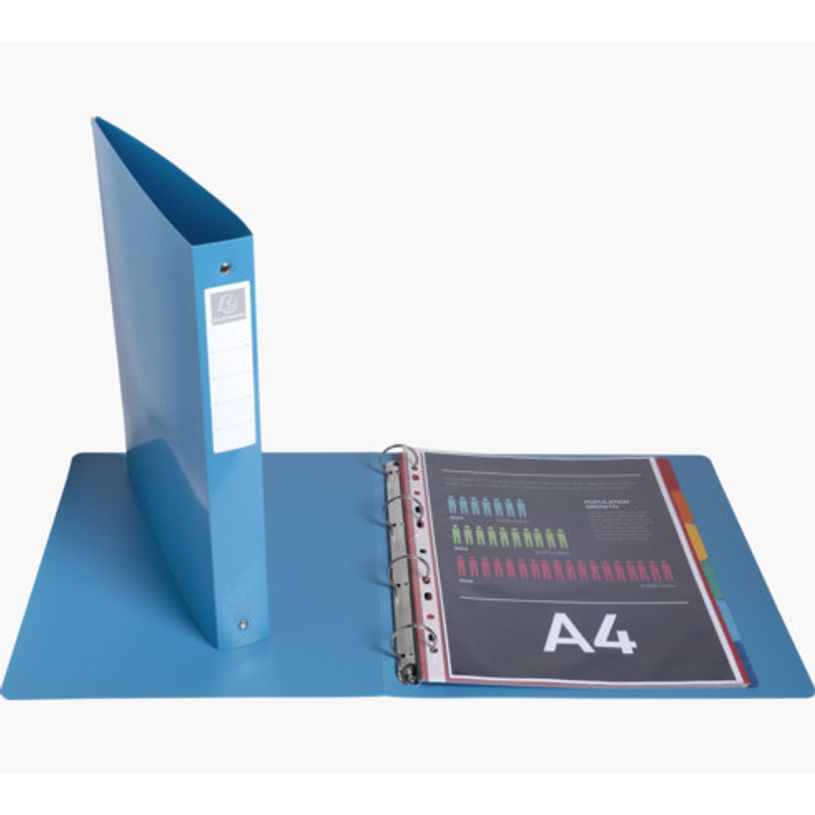 3130630511403-Exacompta BeeBlue - Classeur souple 4 anneaux - Dos 40 mm - A4 maxi - pour 275 feuilles - disponi-P_405143885_8-6
