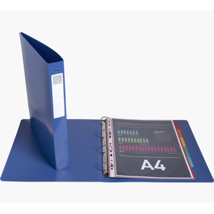3130630511403-Exacompta BeeBlue - Classeur souple 4 anneaux - Dos 40 mm - A4 maxi - pour 275 feuilles - disponi-P_405143885_9-7