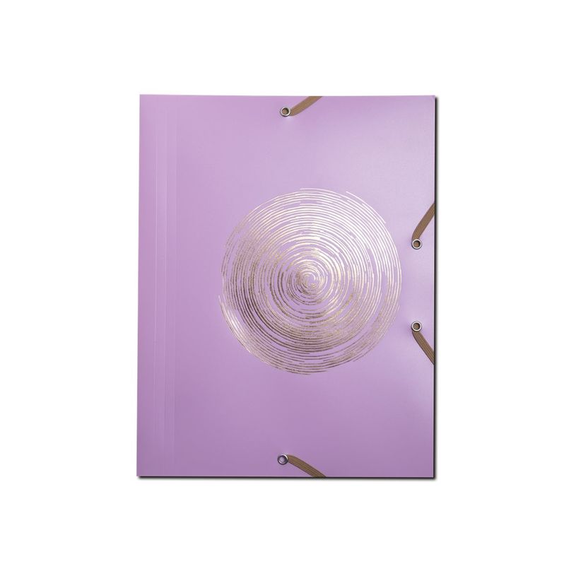 3130630558903-Exacompta Ellipse - Chemise à 3 rabats - A4 - pour 250 feuilles - timbre en or rose - dis-P_405143892_1-0