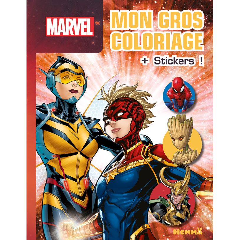 9782508054631-Marvel - Mon gros coloriage + stickers ! (Captain Marvel et La Guêpe)-P_405143957_1-0