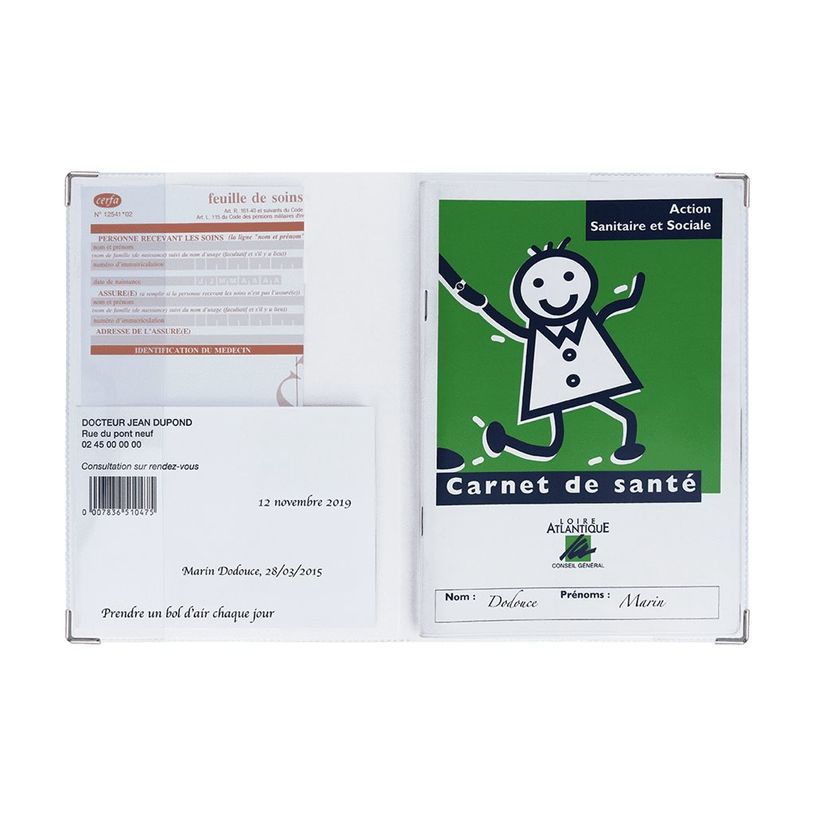 3700536116134-Color Pop - Protège carnet de santé enfant - Personnalisable - 16 x 22 cm - Différents -P_405144329_1-1