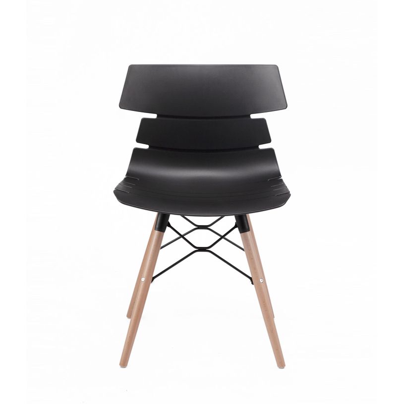 0404051443487-Lot de 4 chaises TESS - pieds bois et acier noir - noir-P_405144348_1-0