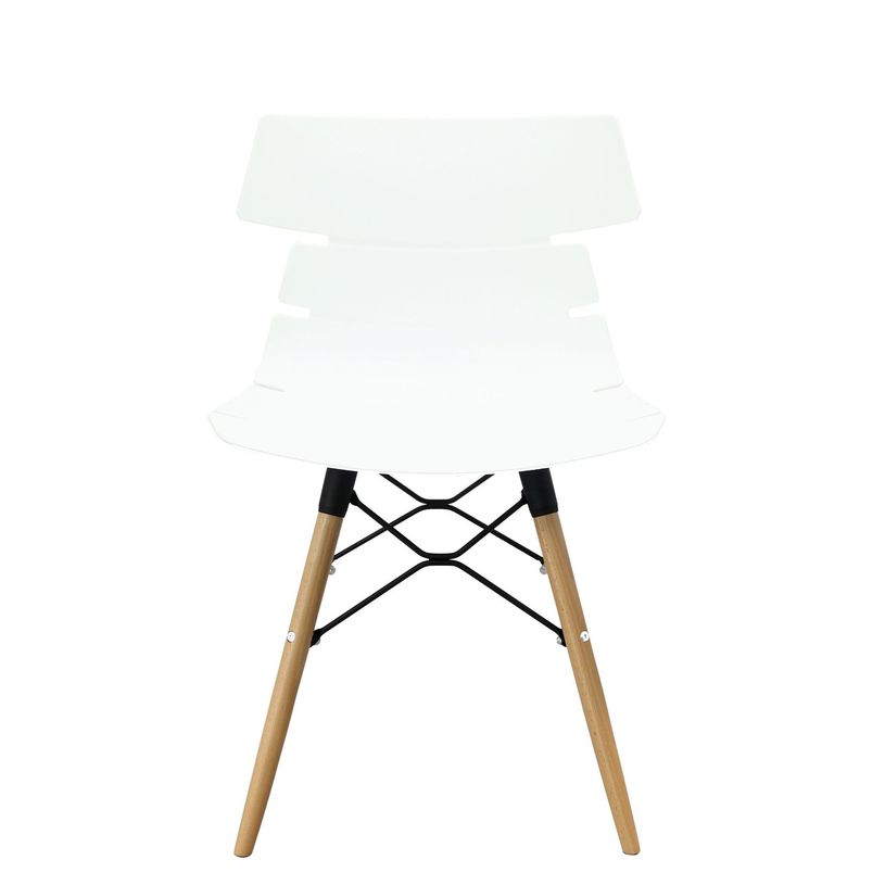 0404051443494-Lot de 4 chaises TESS - pieds bois et acier noir - blanc-P_405144349_1-0