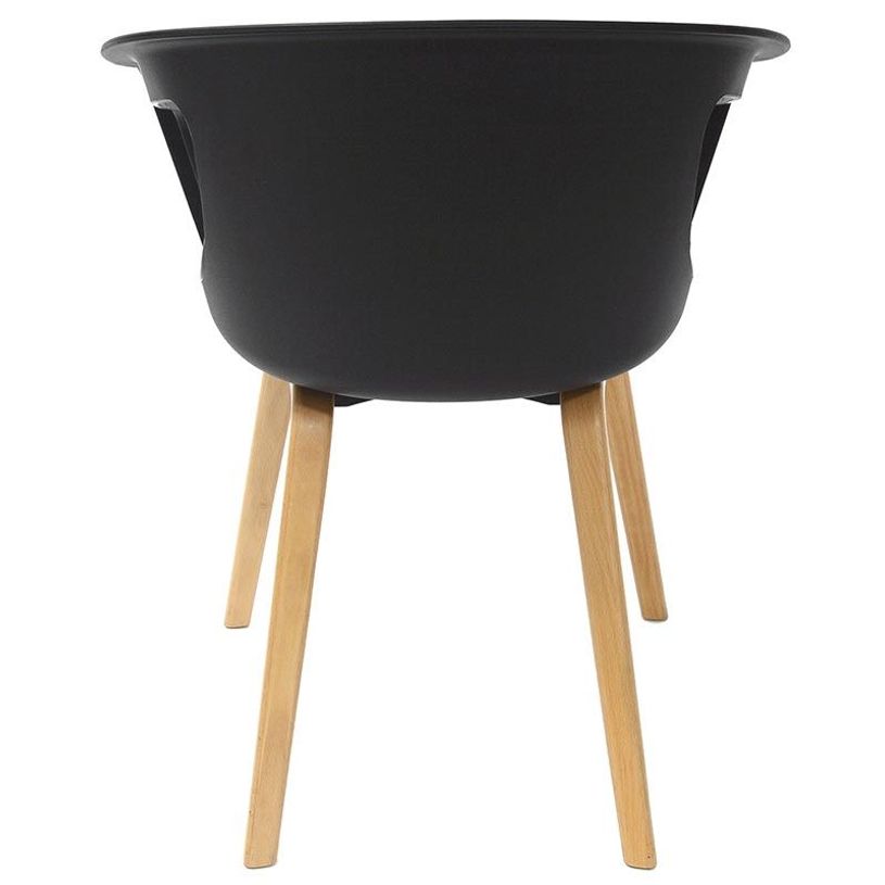 0404051443517-Lot de 4 chaises ONENNA - pieds bois - accoudoirs intégrés - coque noire-P_405144351_3-2