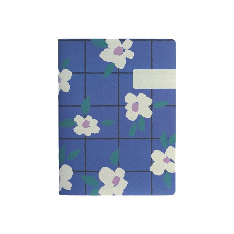 3700368757123-Blue Art - Cahier de notes - 16,5 x 22,2 cm - 64 pages - Ligné - Set & Flowers-P_405144572_1-0