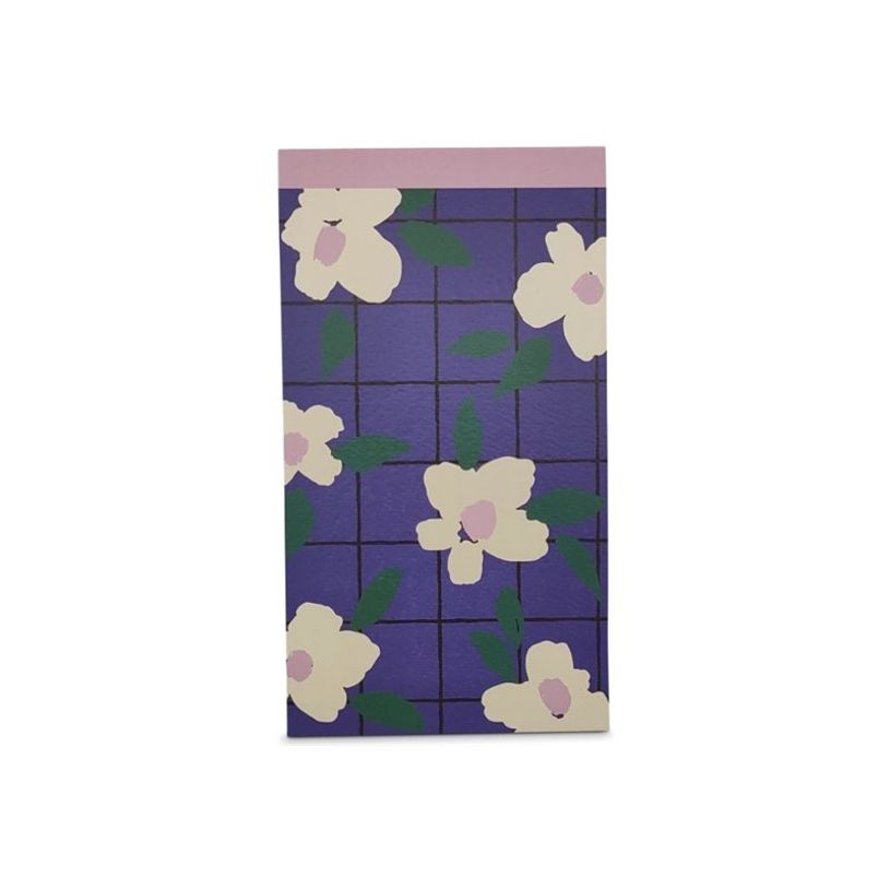 3700368757178-BLUE ART - Carnet tâches à faire - 10 x 18 mm - 70 pages - ligné - décor et fleurs-P_405144577_1-0