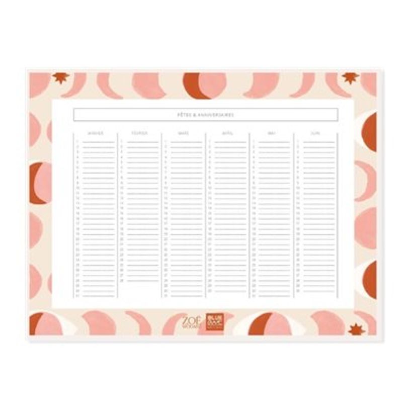 3700368757192-BLUE ART - Calendrier anniversaires - 32 x 42 cm - fixation murale - visualisation de 6 mo-P_405144579_1-0