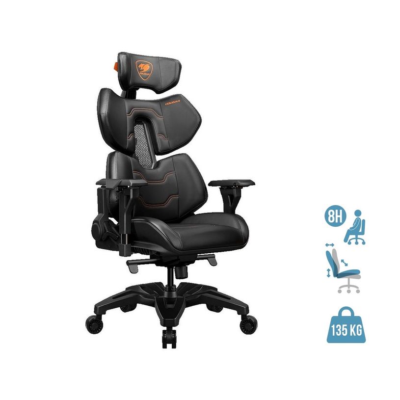 4710483773310-Fauteuil gamer TERMINATOR - accoudoirs réglables - appuie-tête intégré - noir-P_405144743_1-0