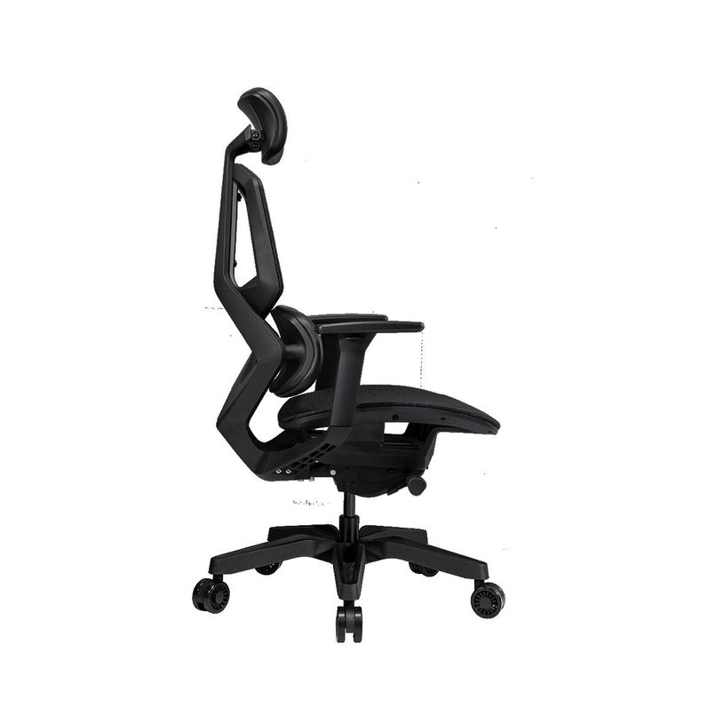 4710483774089-Fauteuil gamer ARGO ONE BLACK- accoudoirs réglables - appuie-tête intégré - noir-P_405144744_4-3
