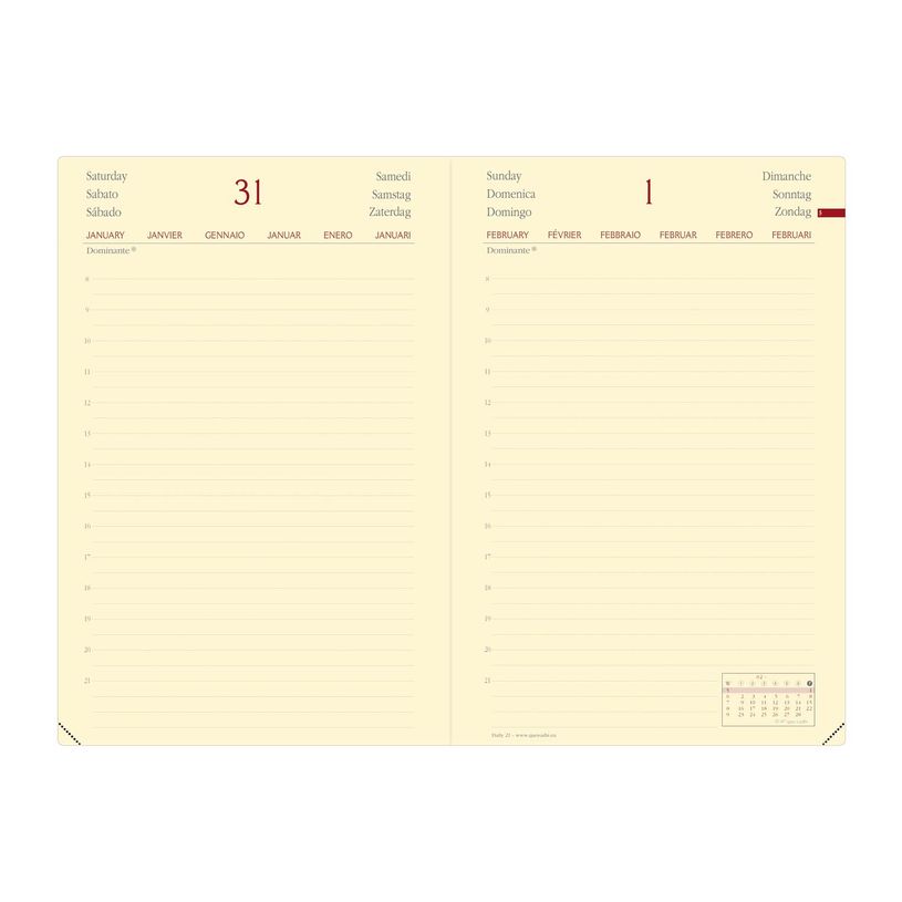 3371010486892-Agenda Daily 21 Prestige Silk - 1 jour par page - 2023 - 13 x 21 cm - Noir - Quo Vadis--1