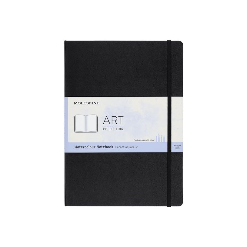 8058647626758-Moleskine Art Collection - album d'aquarelles - A4 - pages blanches  - noir-P_405145293_2-0