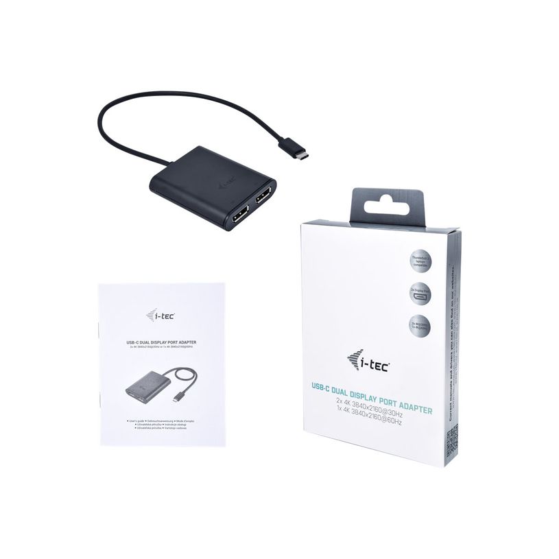 8595611702037-i-Tec - Adaptateur vidéo externe - USB-C 3.1 - 2 x DisplayPort - noir-P_405145402_4-3