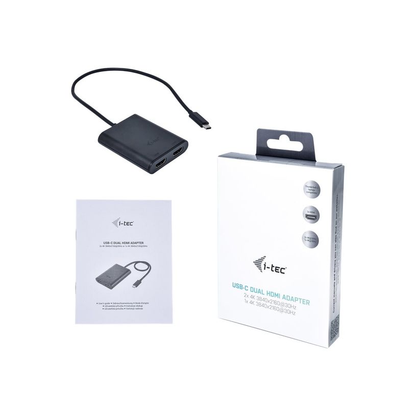 8595611702020-i-Tec - Adaptateur vidéo externe - USB-C 3.1 - 2 x HDMI - noir-P_405145403_4-3