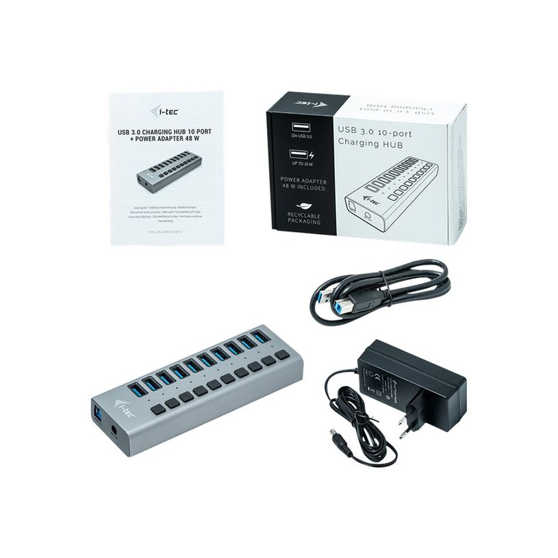 8595611702945-i-Tec USB 3.0 Charging HUB - Hub - 10 x SuperSpeed USB 3.0 - de bureau-P_405145450_1-4