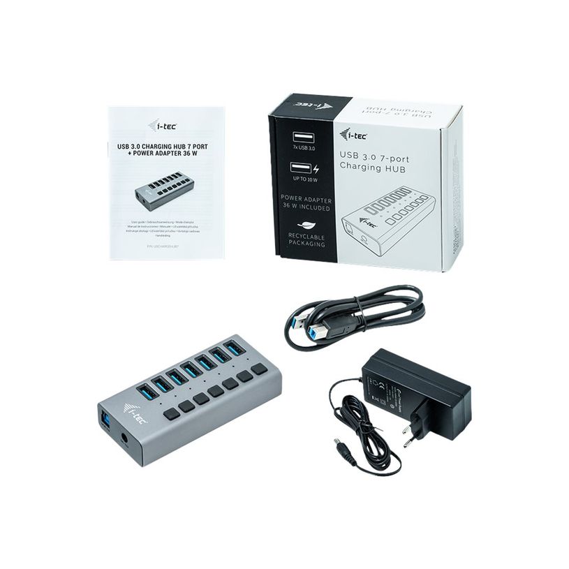 8595611702938-i-Tec USB 3.0 Charging HUB - Hub - 7 x SuperSpeed USB 3.0 - de bureau-P_405145453_1-4