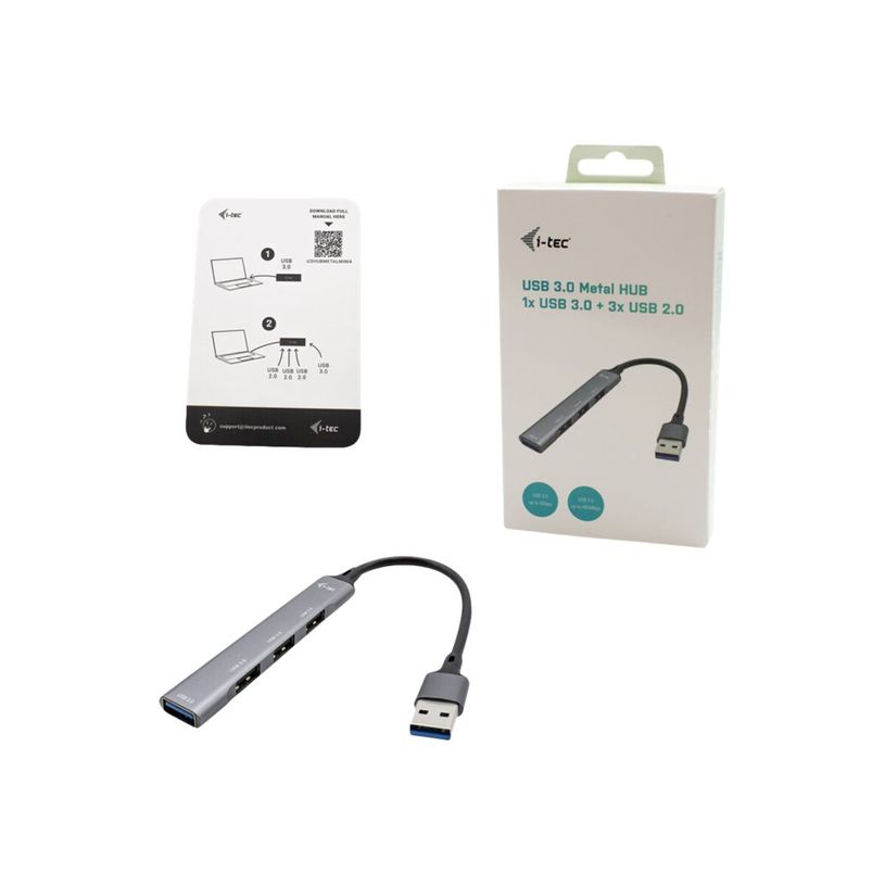 8595611704833-i-Tec - Hub - 1 x SuperSpeed USB 3.0 + 3 x USB 2.0 - de bureau-P_405145463_4-3