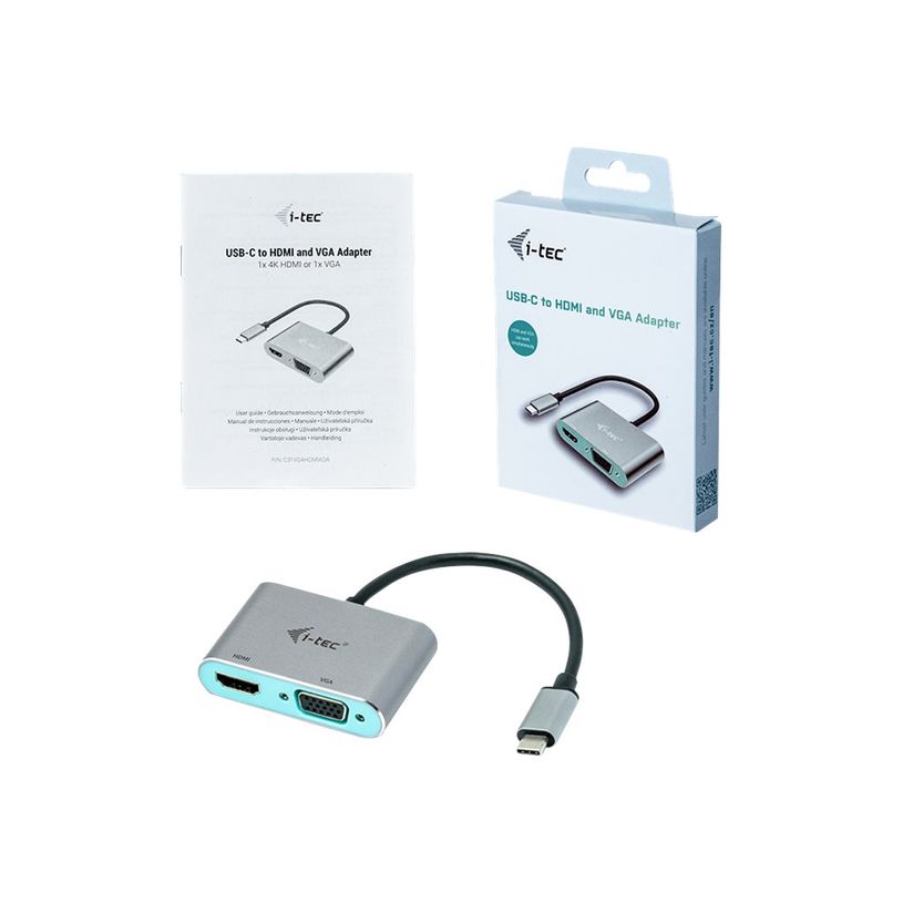8595611702778-i-Tec - Adaptateur vidéo - USB-C mâle pour HD-15 (VGA), HDMI femelle - 15 cm - gris sidéral -P_405145503_4-3