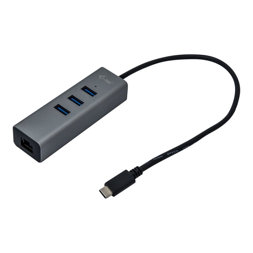 8595611701887-i-Tec USB-C Metal - Hub - 3 x SuperSpeed USB 3.0 + 1 x 10/100/1000 -P_405145507_2-0