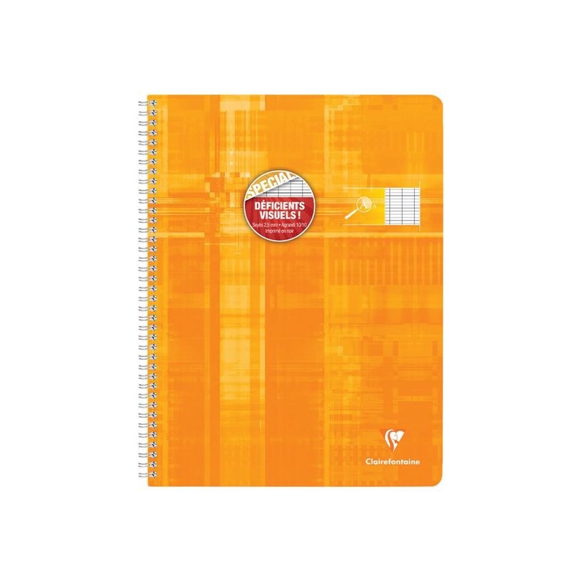 3329680683967-Clairefontaine Metric - Cahier pour déficients visuels - 24 x 32 cm - 100 pages - Grands carreaux noirs agrandis - Dis-P_405145533_5-4