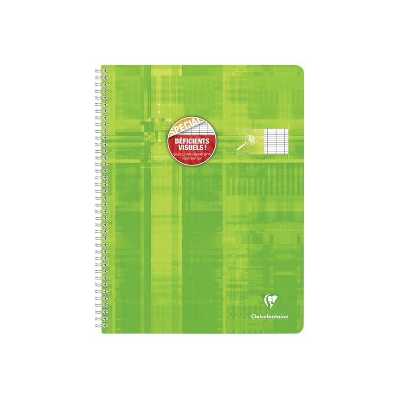 3329680683967-Clairefontaine Metric - Cahier pour déficients visuels - 24 x 32 cm - 100 pages - Grands carreaux noirs agrandis - Dis-P_405145533_6-5