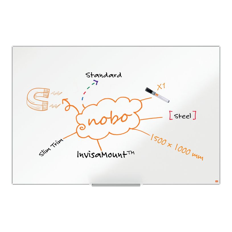 5028252613095-Nobo Impression Pro - Tableau blanc Nano Clean - Magnétique - 150 x 100 cm-P_405145667_7-6