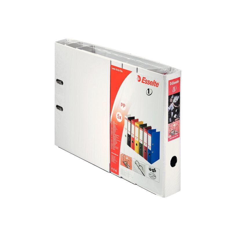 4049793007076-Esselte No.1 - 5 Classeurs à levier - A4 - Pour 500 feuilles - Blanc-P_405145677_1-0