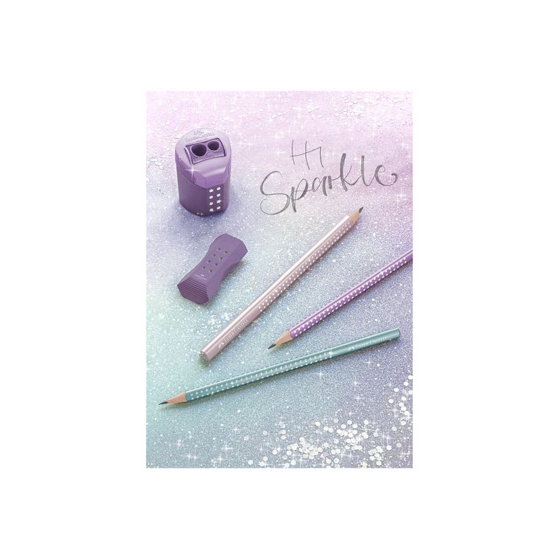 4005401116615-Faber-Castell Jumbo Sparkle - Crayon à papier - B - ROSE METALLIC-P_405145751_2-2