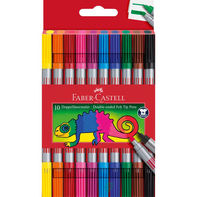 4005401511106-Faber-Castell - 10 feutres double pointe (fine et épaisse)-P_405145764_1-0