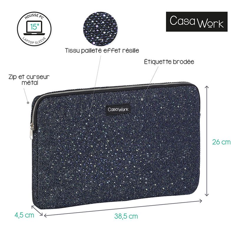 3135257513045-Viquel Casawork - Housse pour ordinateur portable 15″ - Precious-P_405145864_4-3