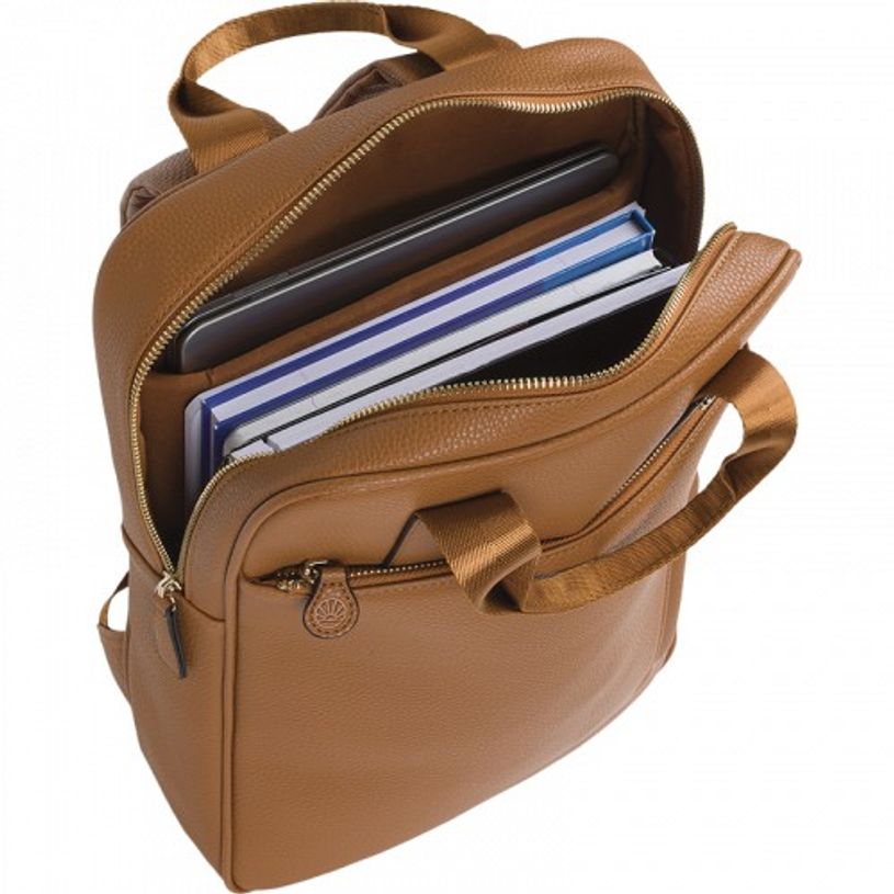 Sac à Dos Ordinateur 15,6" Avec Compartiment Isotherme – 2 En 1, Femme/travail/voyage, Noir/beige