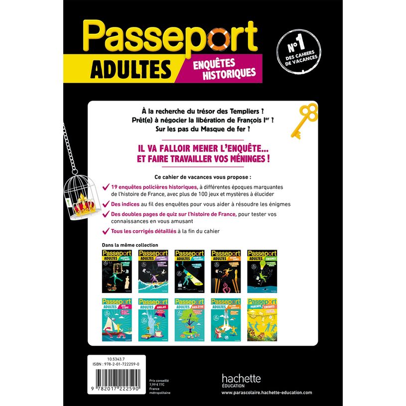 9782017222590-Passeport Adultes - Enquêtes historiques - Cahier de vacances--1