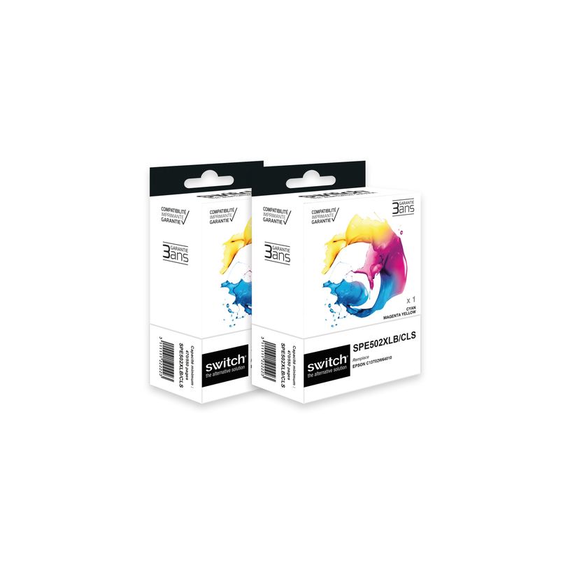 -Cartouche compatible Epson 502XL Jumelles - Lot de 2 pack de 4 - noir, cyan, magenta, jaune - Switch-P_405146029_1-0
