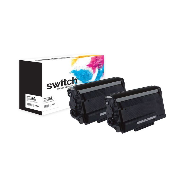 -Cartouche laser compatible Brother TN3480 - Pack de 2 - Noir - Switch-P_405146038_2-1