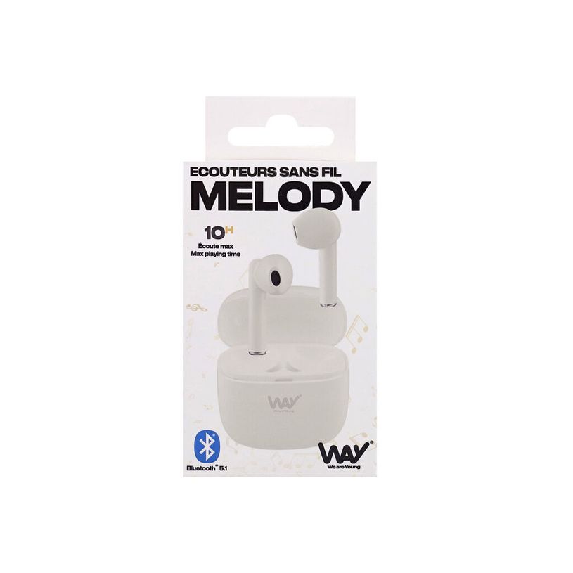 3303170110720-TWS Melody - Kit main libre - écouteur sans fil Bluetooth - blanc-P_405146076_3-2