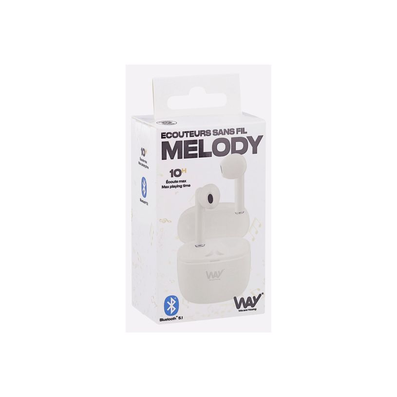 3303170110720-TWS Melody - Kit main libre - écouteur sans fil Bluetooth - blanc-P_405146076_4-3