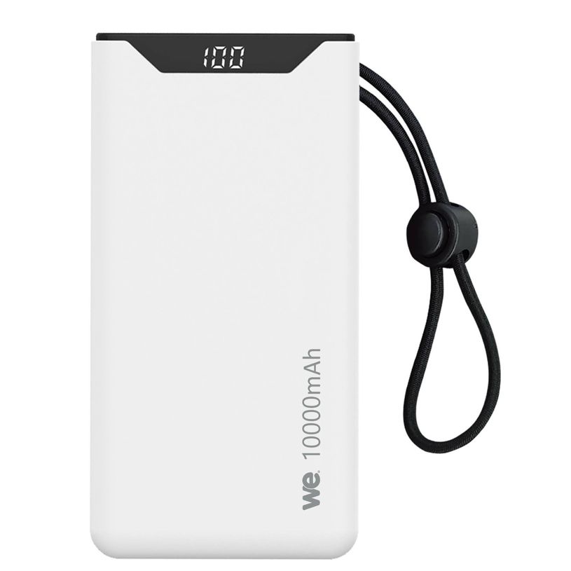 3304490427925-We - Powerbank / batterie de secours - 10000 mAh -  port USB-A +1 port USB-C / 18W - blanc-P_405146094_1-0