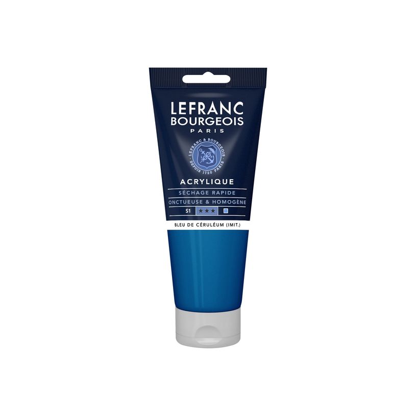 3013643003601-Lefranc Bourgeois - Peinture acrylique - teinte bleue céruléen - 200 ml-P_405146461_1-0