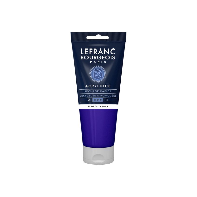 3013643004585-Lefranc Bourgeois - Peinture acrylique - bleu ultramarin - 200 ml-P_405146476_1-0