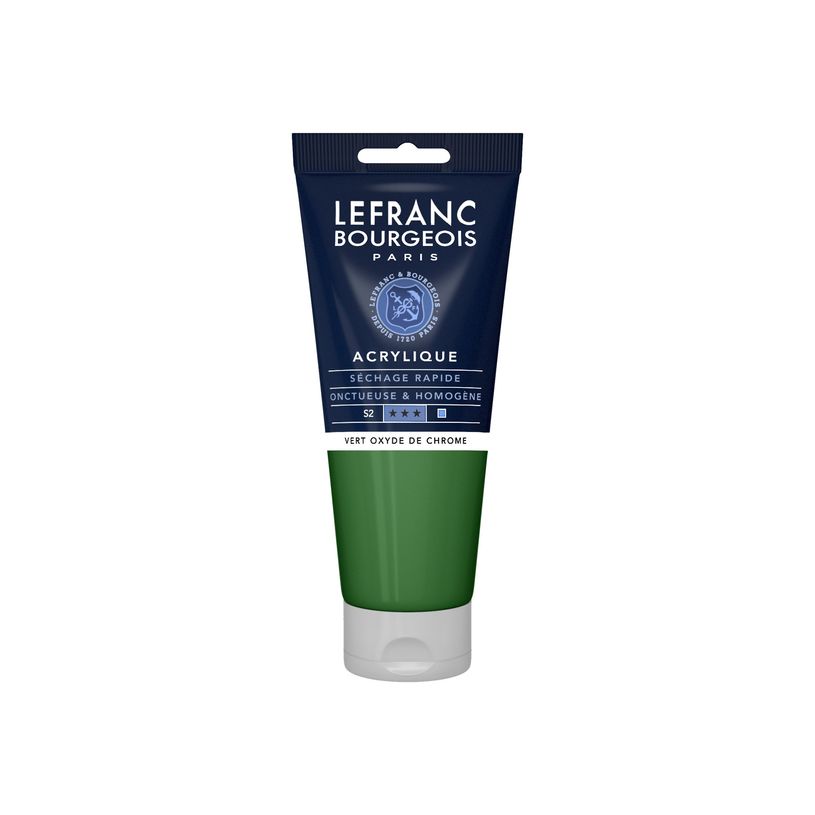 3013643003694-Lefranc Bourgeois - Peinture acrylique - vert oxyde de chrome - 200 ml-P_405146498_1-0