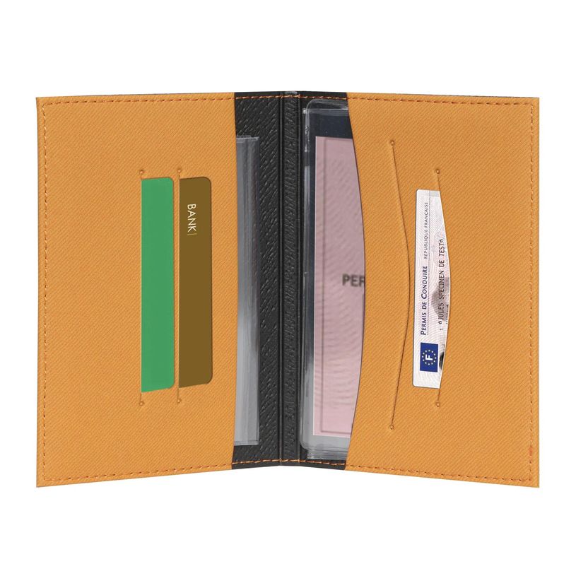 3660942082921-Pochette mixte voiture Denim - 10 x 14 cm - Moutarde - Exacompta--0