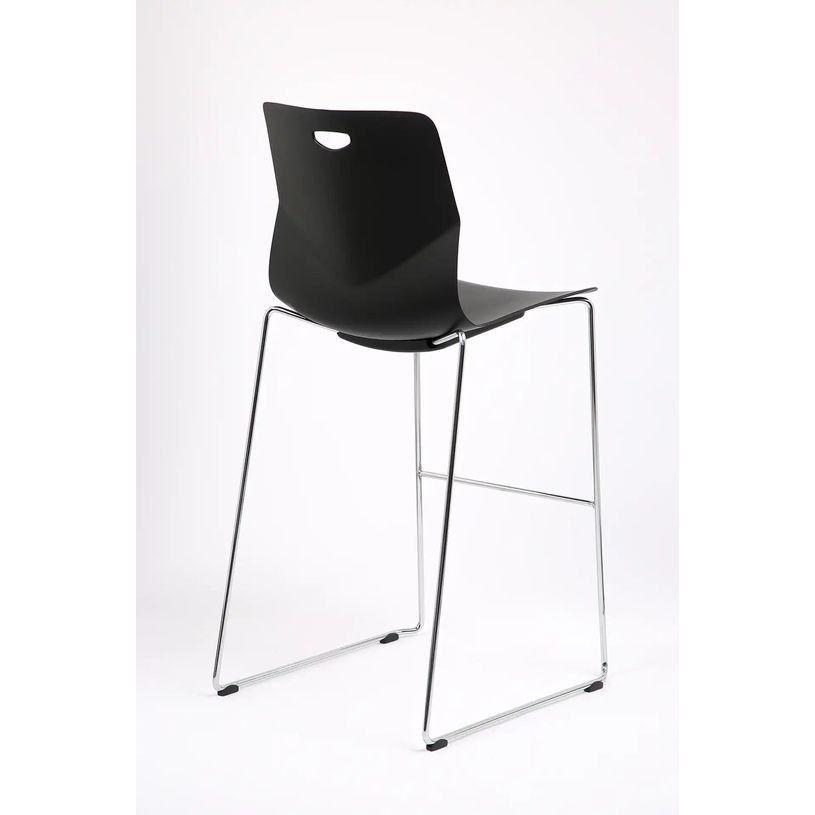 3760185020268-Tabouret TECSUP - Empilable - coque en polypropylène noir - pieds chromés fenêtre--2