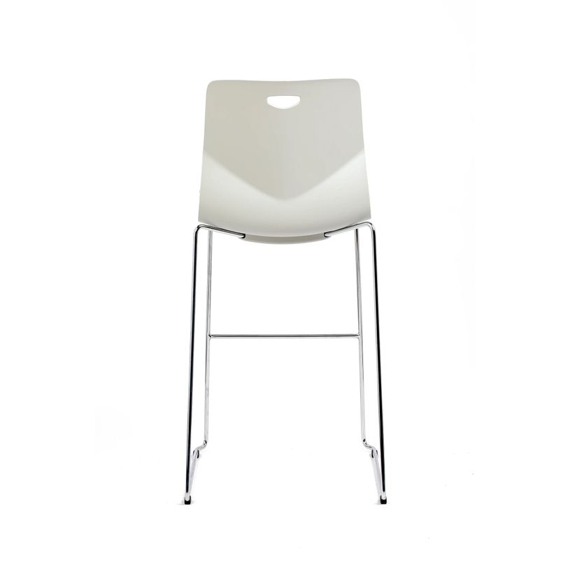 3760185020275-Tabouret TECSUP - Empilable - coque en polypropylène blanc - pieds chromés fenêtre--3
