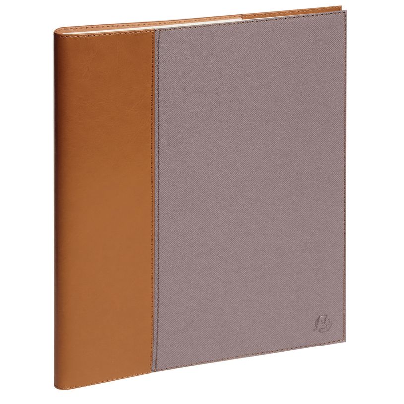 3660942082075-Agenda spiralé Denim Eurotime 27S - 1 semaine sur 2 pages - 21 x 27 cm - marron clair - E-P_405147032_1-0