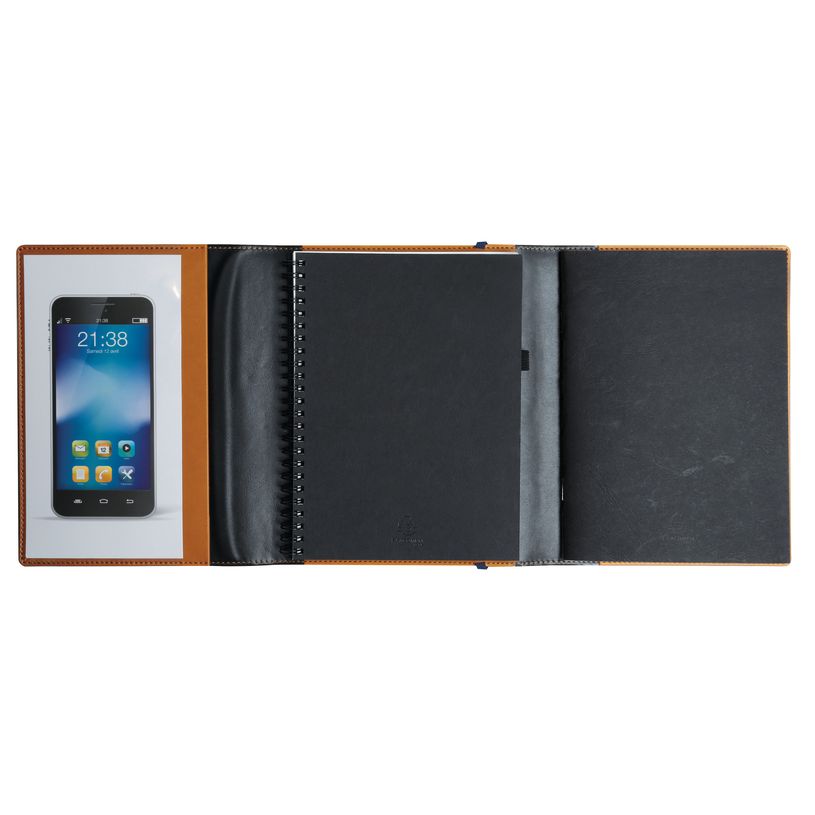 3660942080897-Agenda spiralé Denim All in One - 1 semaine sur 2 pages - 15 x 21 cm - bleu - avec carnet-P_405147033_3-2