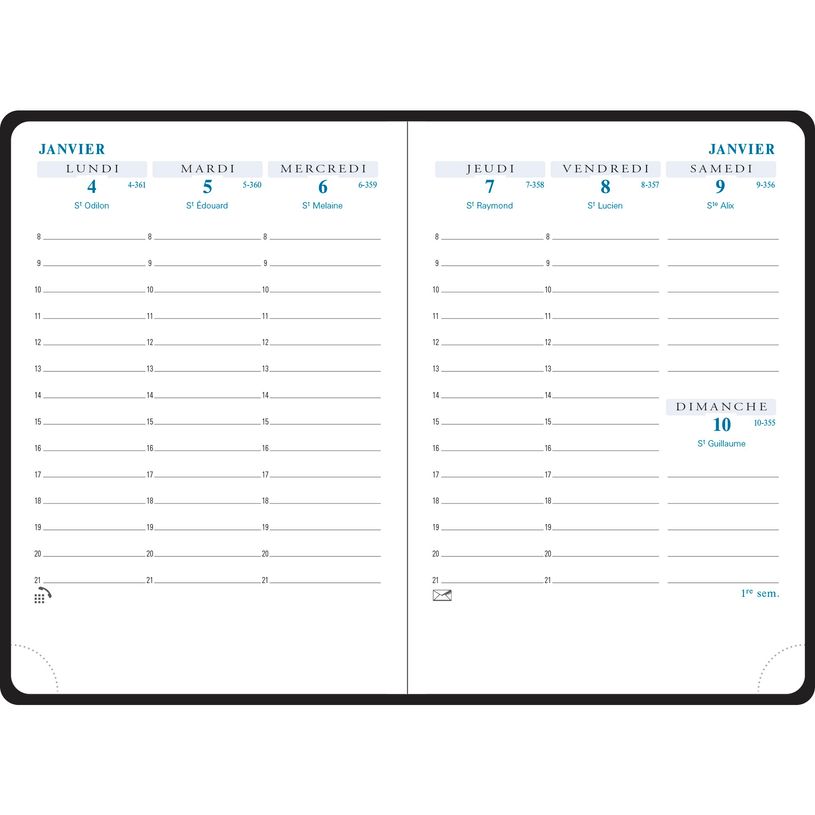 3660942082020-Agenda de poche Eden Horizons 13 - 1 semaine sur 2 pages - 9 x 13 cm - or doux - Exacompta-P_405147052_3-2