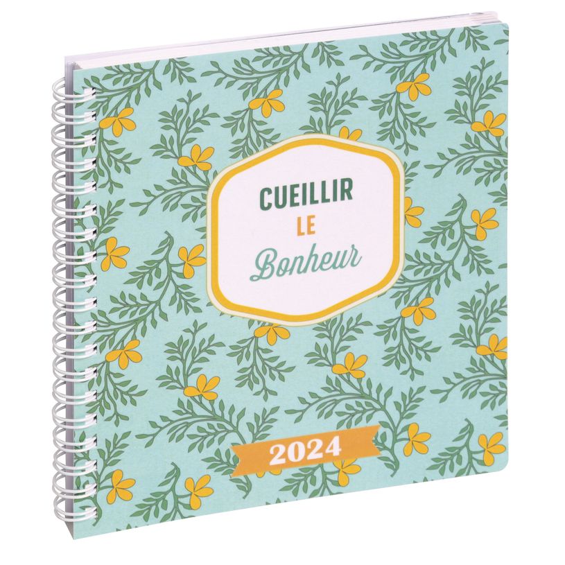 3660942082280-Agenda spiralé Dodo&Cath - 1 semaine sur 2 pages -15 x 17 cm - cueillir le bonheur- Exaco-P_405147066_1-0