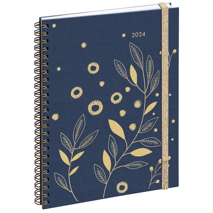 0404051470742-Agenda spiralé Végétal Pratic S - 1 semaine sur 2 pages - 14 x 18 cm - bleu - Exacompta-P_405147074_1-0