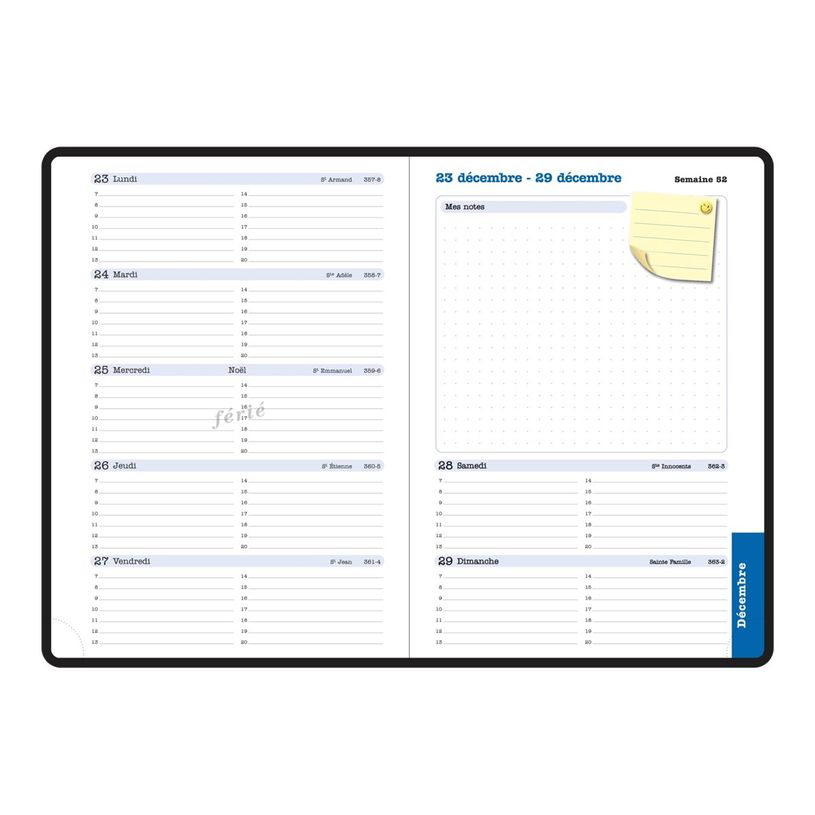 3660942078764-Agenda Sakura Lady 20 - 1 semaine sur 2 pages - 15 x 21 cm - rose - Exacompta-P_405147081_2-1