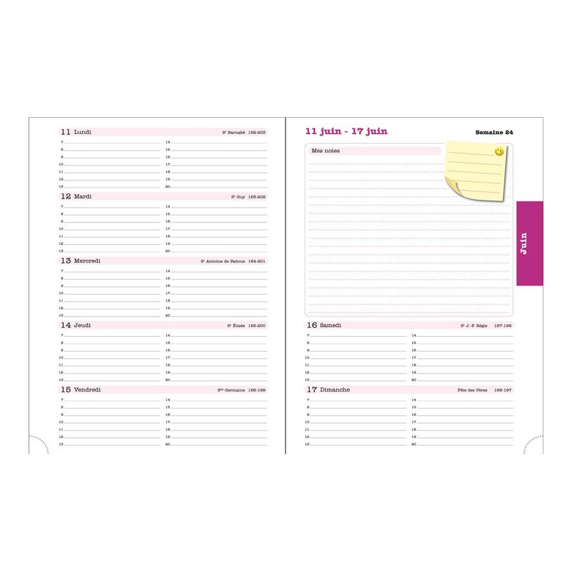 3660942078764-Agenda Sakura Lady 20 - 1 semaine sur 2 pages - 15 x 21 cm - rose - Exacompta-P_405147081_4-3