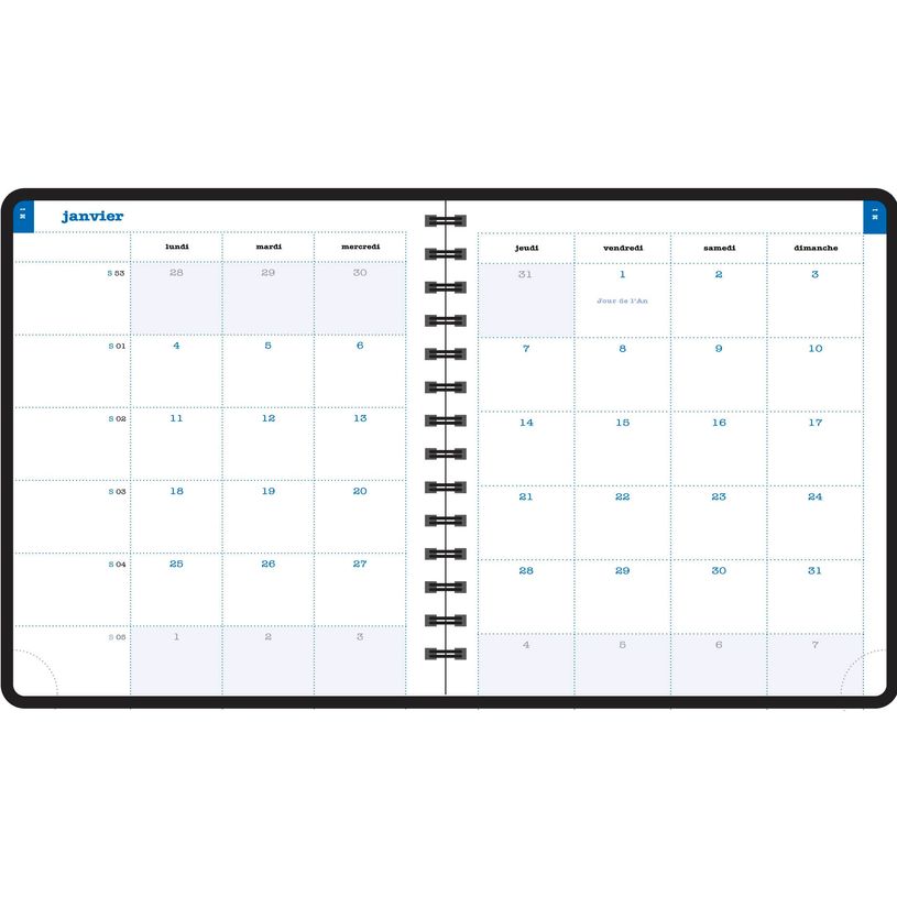 3660942082730-Agenda spiralé Sophie Adde Lady 18S - 1 semaine sur 2 pages - 15 x 17 cm - oiseaux - Exac-P_405147085_3-2